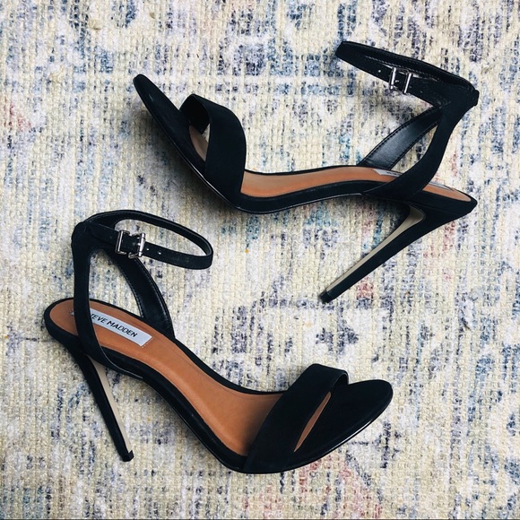 Steve Madden Shoes - Steve Madden Landen Black Suede Ankle Strap Heel